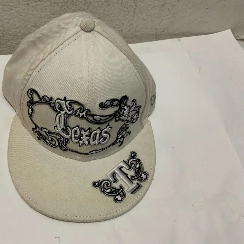 59 Fifty Texas Rangers Fitted Hat 7 1/4 black white